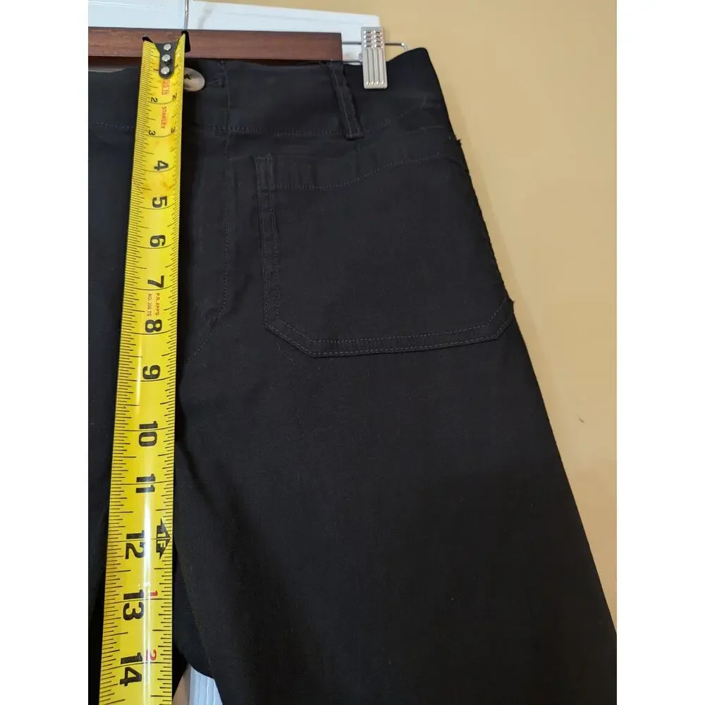 Maeve The Colette High-Rise Cropped Wide-Leg Pants Black Size 28 Minimalist - Picture 10 of 11